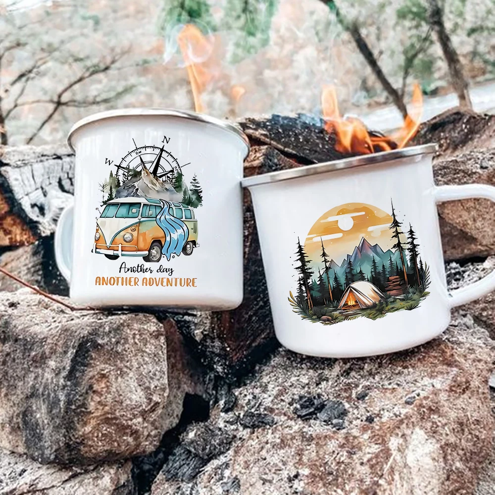 Outdoor Adventure Day - Adventure Day Caravan Printed Camper Mugs