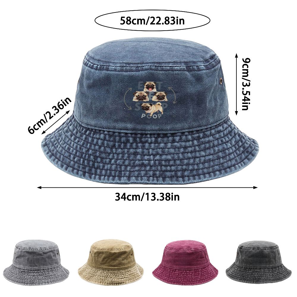 1pc Vintage Washed Bucket Hat  - Outdoor Adventure Festival recension och pris