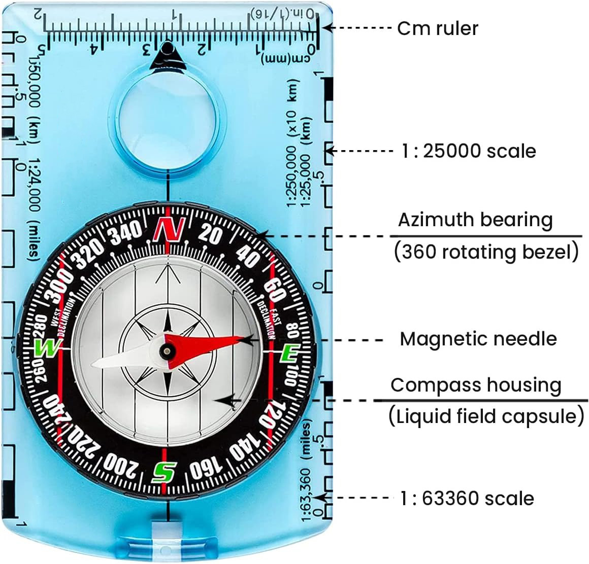 ZHUOHUA Orienteering Compass-H - Map Compass Orienteering recension och pris