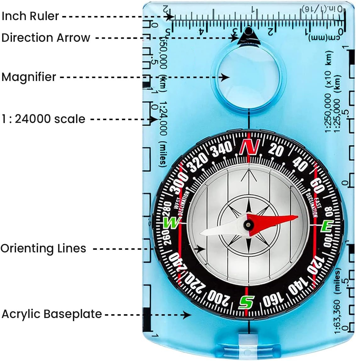ZHUOHUA Orienteering Compass-H - Map Compass Orienteering recension och pris