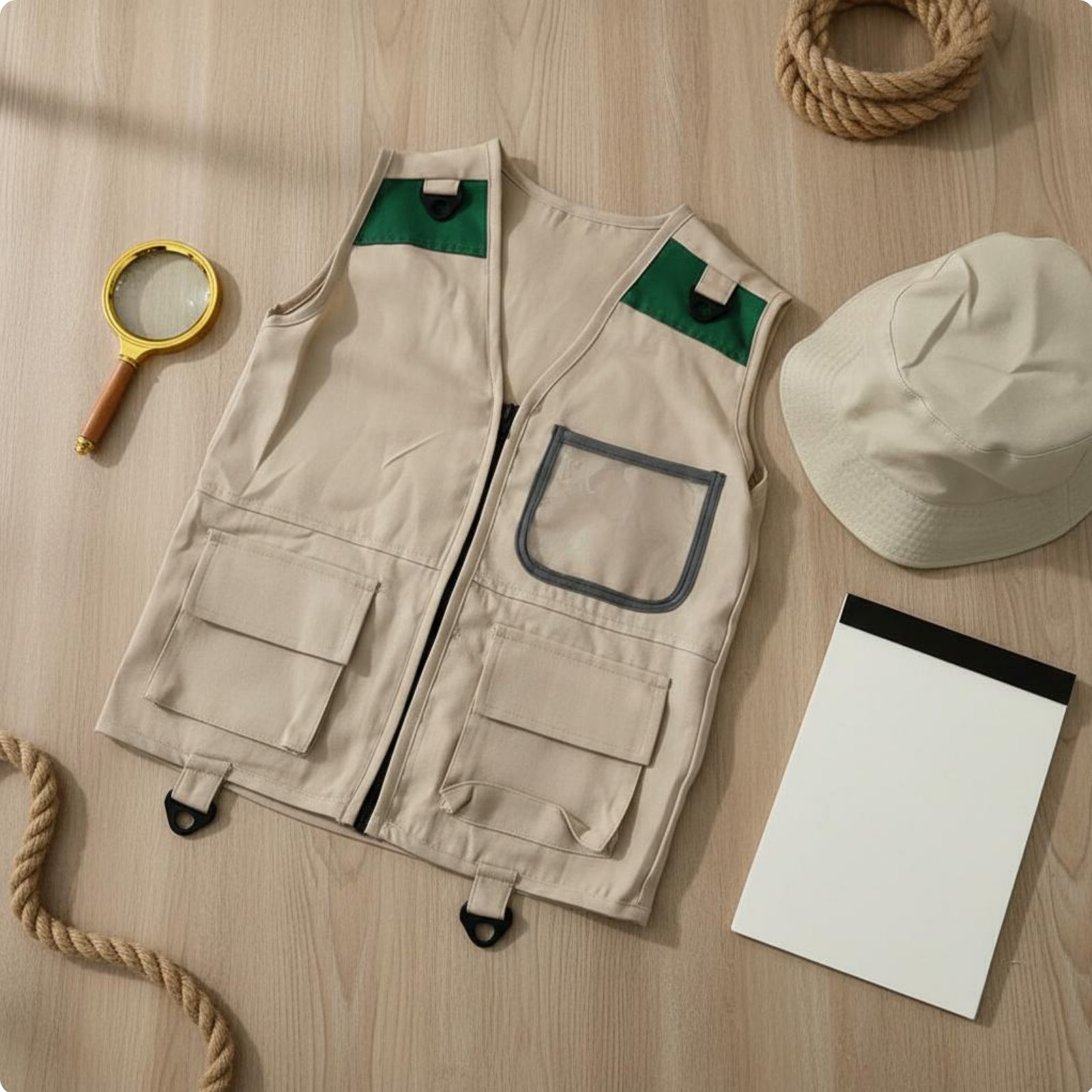 Kids Explorer Vest & Hat Set M - Outdoor Adventure Kids Party recension och pris