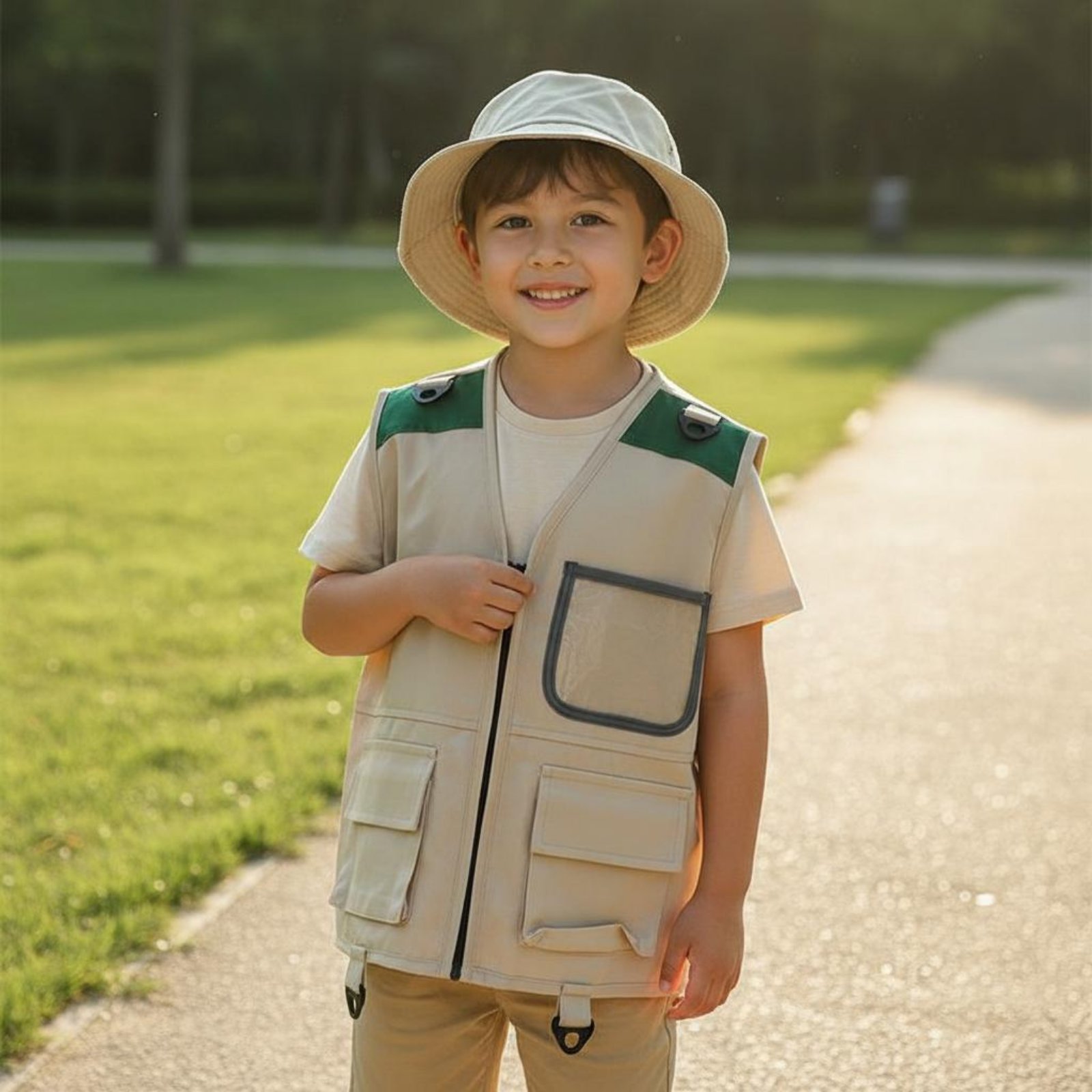 Kids Explorer Vest & Hat Set M - Outdoor Adventure Kids Party recension och pris