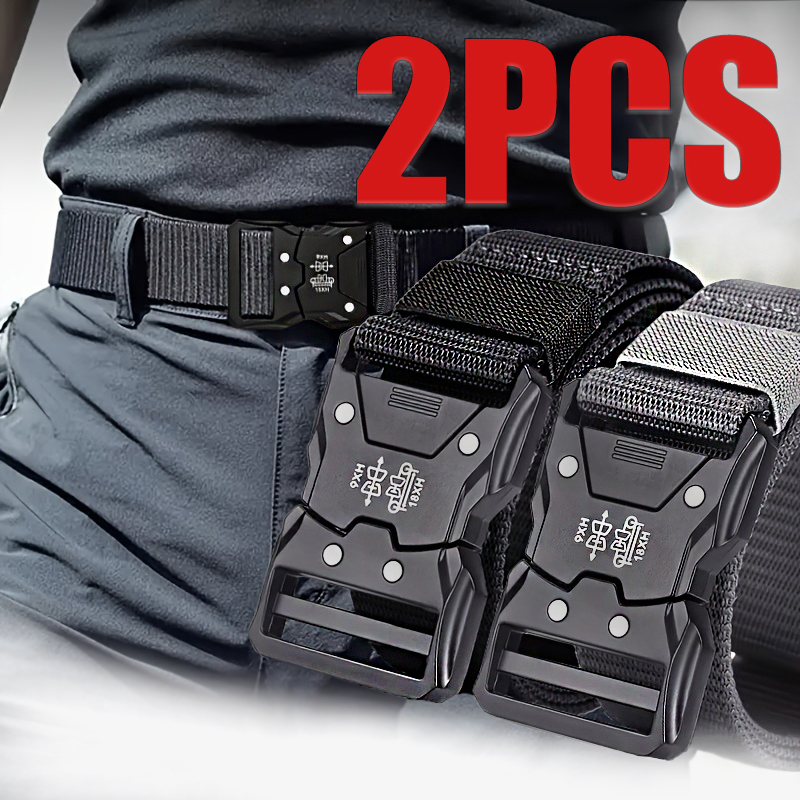2pcs Fashion Men's Canvas Belt - Outdoor Youth Adventure recension och pris