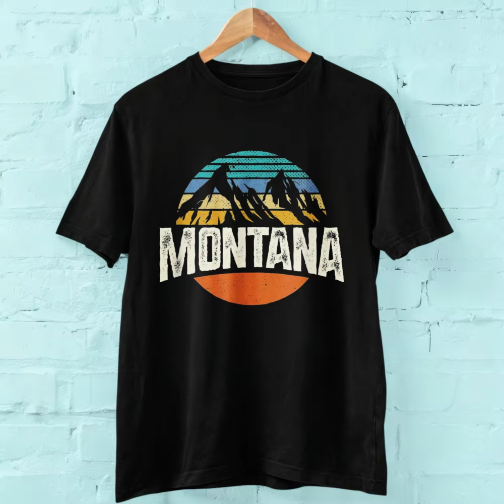 Montana Mountains Retro Design - Outdoor Adventure Films recension och pris