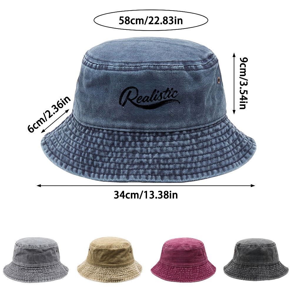 1pc Vintage Washed Bucket Hat  - Outdoor Adventure Festival recension och pris