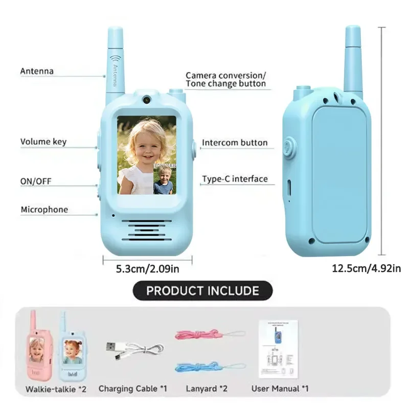 2pcs Kids Video Walkie Talkie  - Outdoor Adventure Video recension och pris
