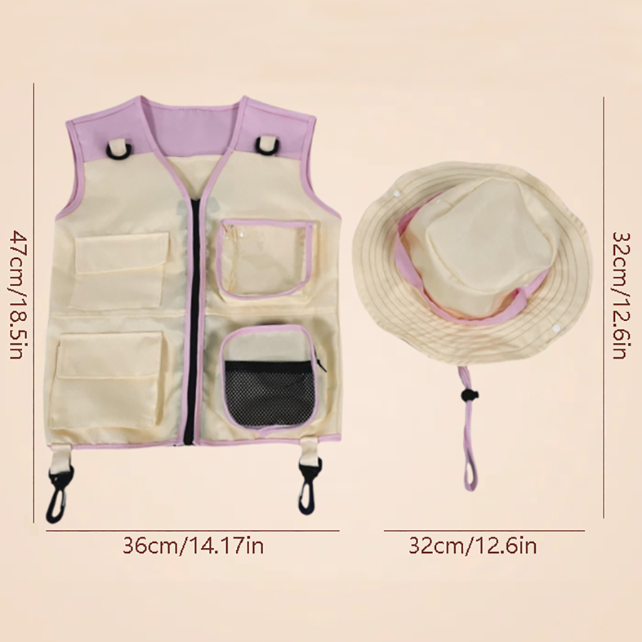 Children Explorer Vest Hat Sui - Outdoor Adventure Kids Party recension och pris