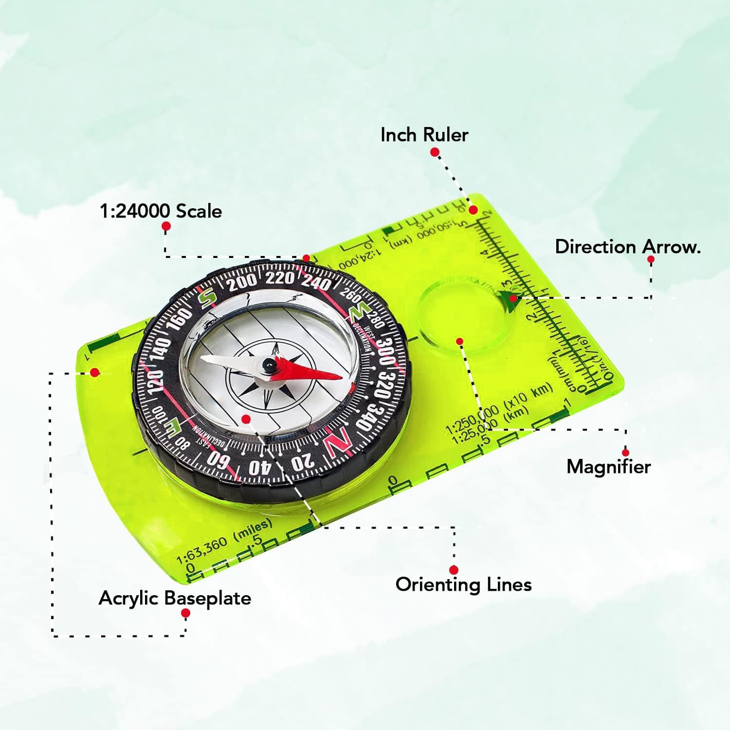YANBIGUO Orienteering Compass  - Map Compass Orienteering recension och pris